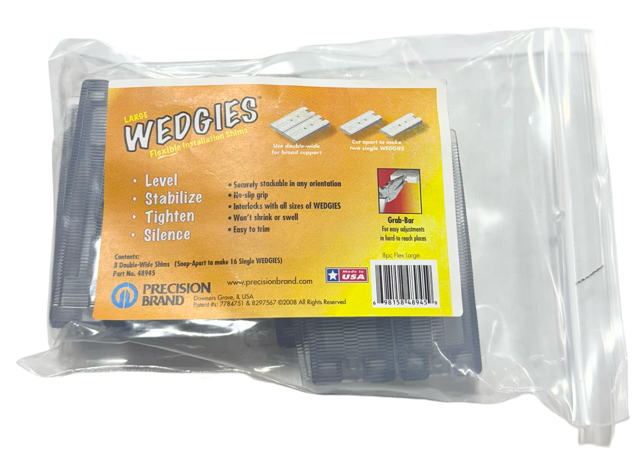 Precision Brand Large Wedgies Flexible Installation Shims (8 Sets of 2) USA