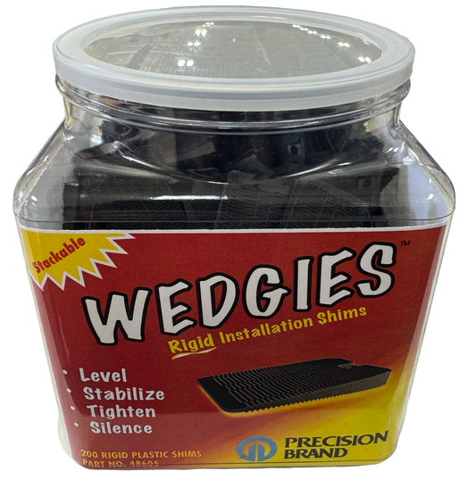 Precision Brand Wedgies Ridgid Stackable Installation Shims 200 Pack USA