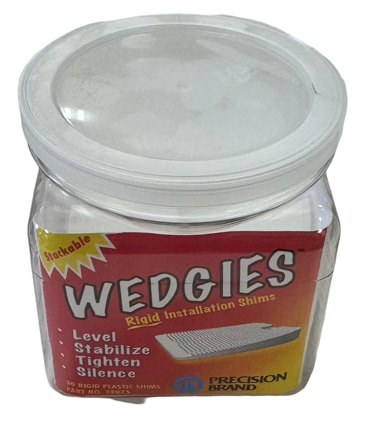 Precision Brand Wedgies Ridgid Stackable Installation Shims 30 Pack USA