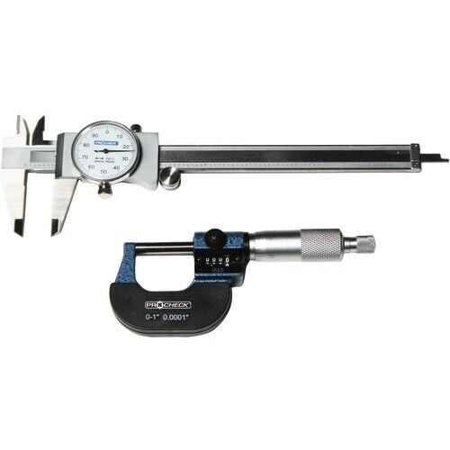 ProCheck 0-1" Outside Micrometer & 0-6" Dial Caliper Set