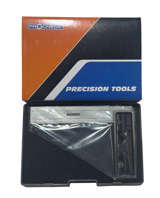 ProCheck 6" Double Square, Graduation 1/8" 1/16", 1/32", 1/64"