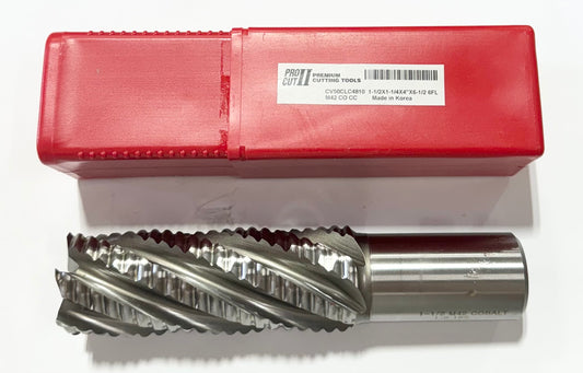 ProCut 1-1/2" Cobalt Roughing End Mil Long Length 6FL Coarse 1-1/4" Shank