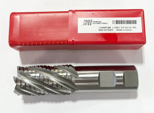 ProCut 1-1/4" Cobalt Roughing End Mill 6 Flute TiCN Coated