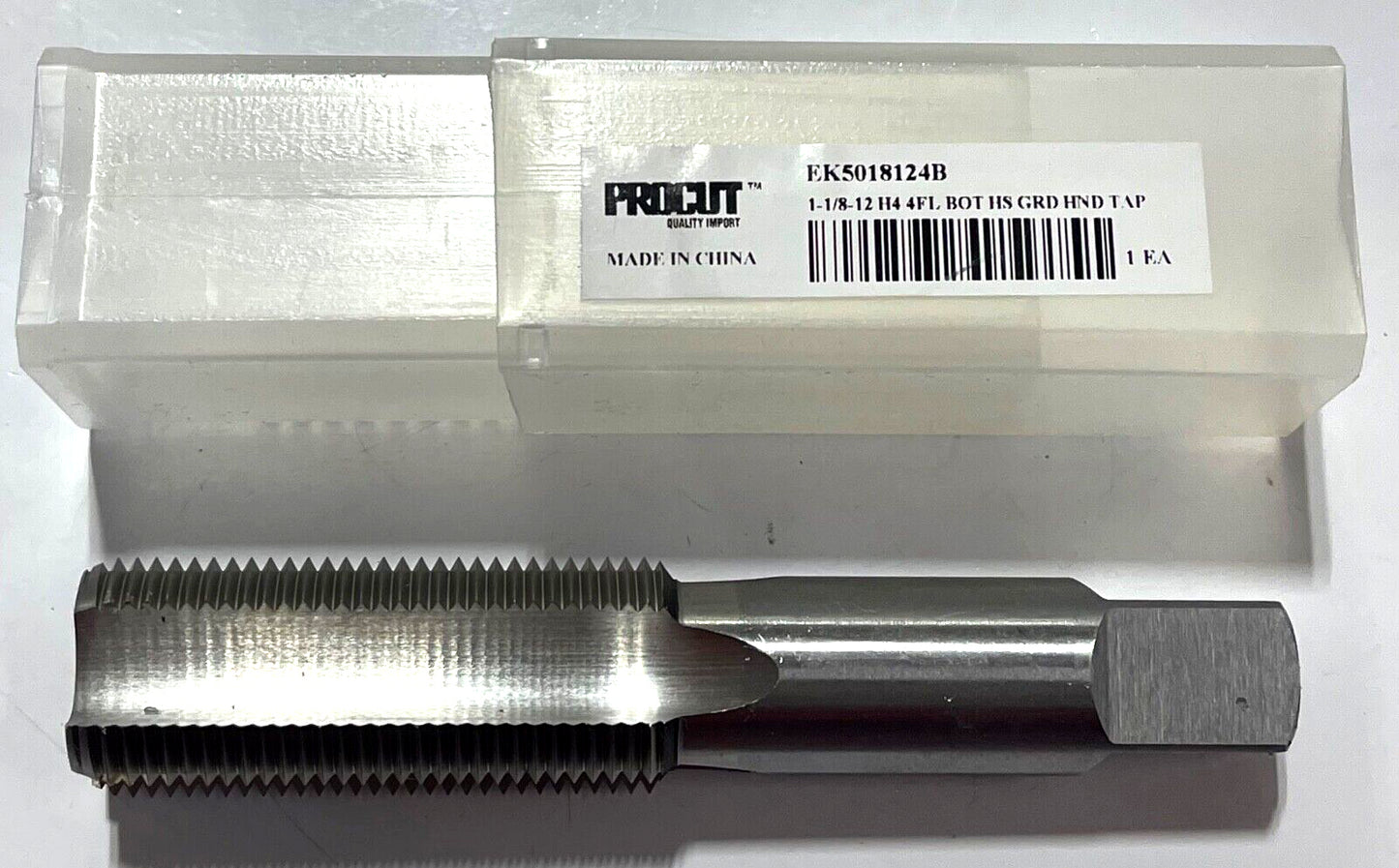 ProCut 1-1/8"-12 HSS Hand Tap 4 Flute H4 Bottoming Tap