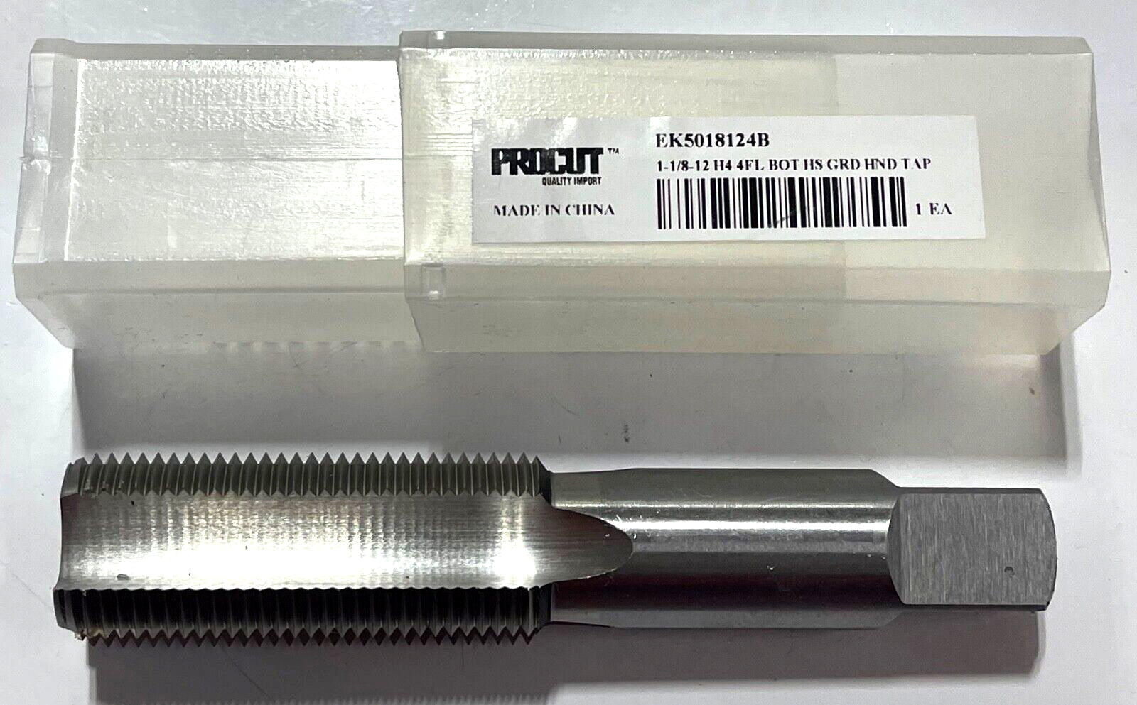 ProCut 1-1/8"-12 HSS Hand Tap 4 Flute H4 Bottoming Tap