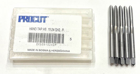 ProCut 10-24 Tap HSS Hand Taps GH2 Plug 4 Flute 5 Pack