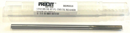 ProCut 13/64" HSS Chucking Reamer Straight Shank Straight Flute