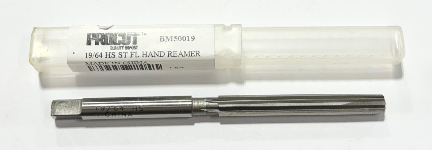 ProCut 19/64" HSS Hand Reamer Striaght Flute