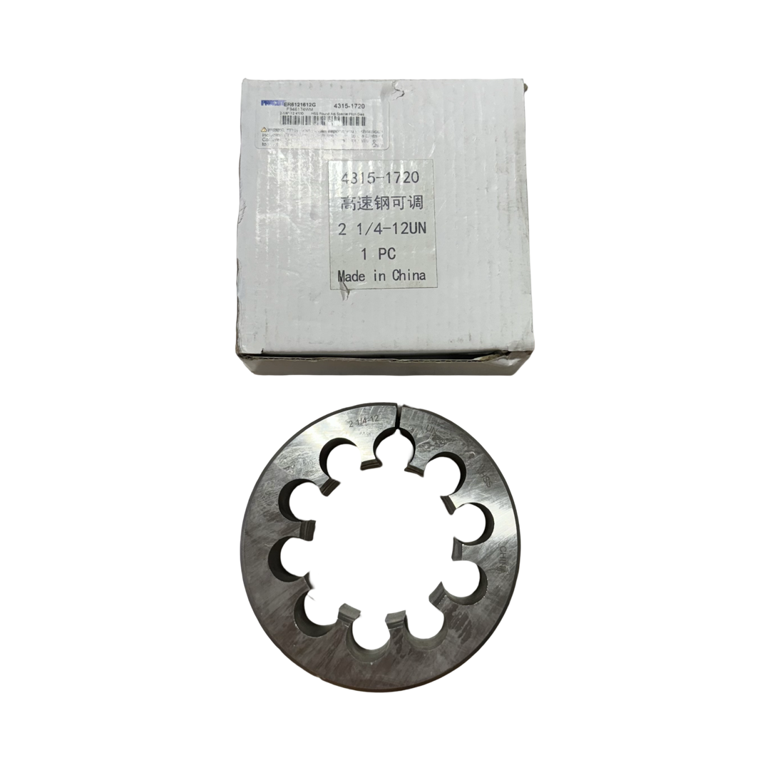 ProCut 2-1/4"-12 HSS Round Adjustable Special Pitch Die 4" Outside Diameter