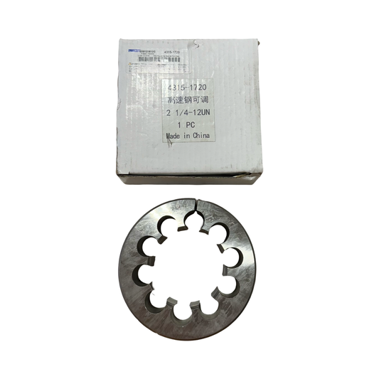 ProCut 2-1/4"-12 HSS Round Adjustable Special Pitch Die 4" Outside Diameter
