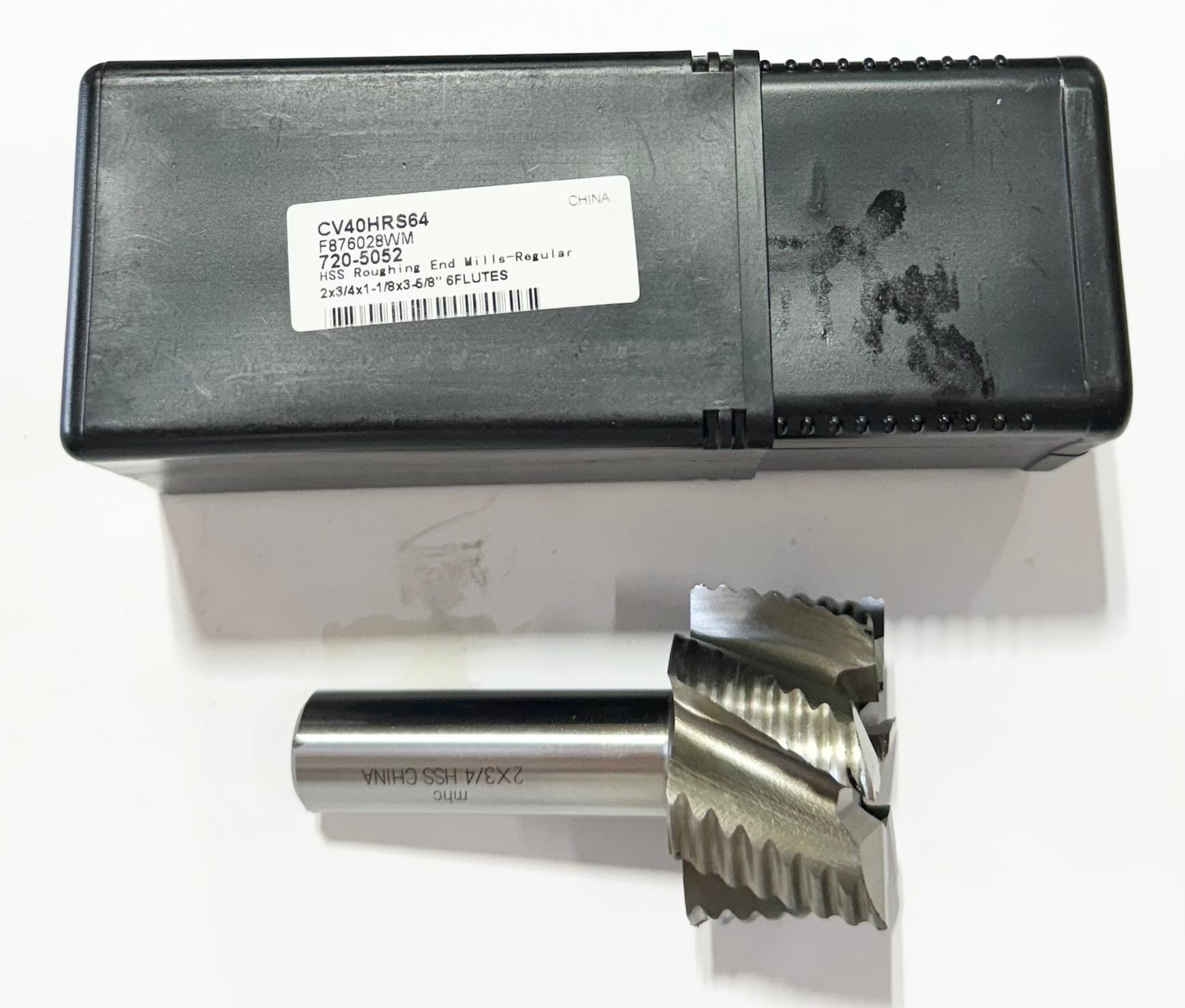 ProCut 2" HSS Roughing End Mill 6 Flute Stub Length Coarse 3/4" Shank