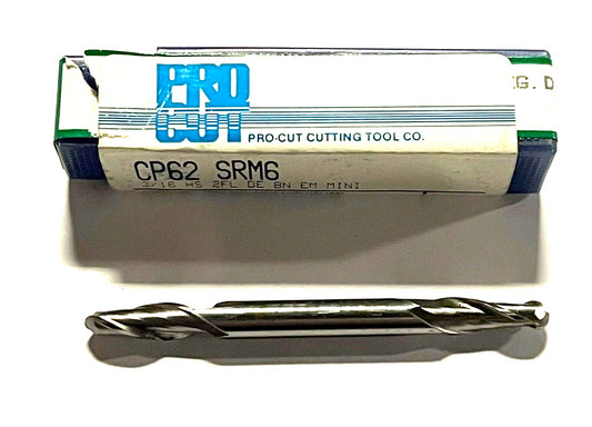 ProCut 3/16" End Mill Ball Nosed 2 Flute High Speed Steel Miniature End Mill