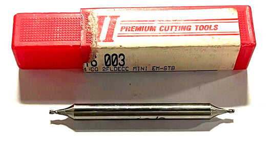 ProCut 3/64" Cobalt M42 Double Miniature End Mill 3/16" Shank 2 Flute