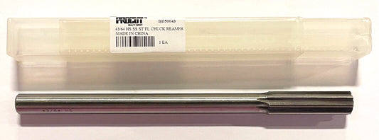 ProCut 43/64" HSS Chuck Reamer Straight Shank Straight Flute