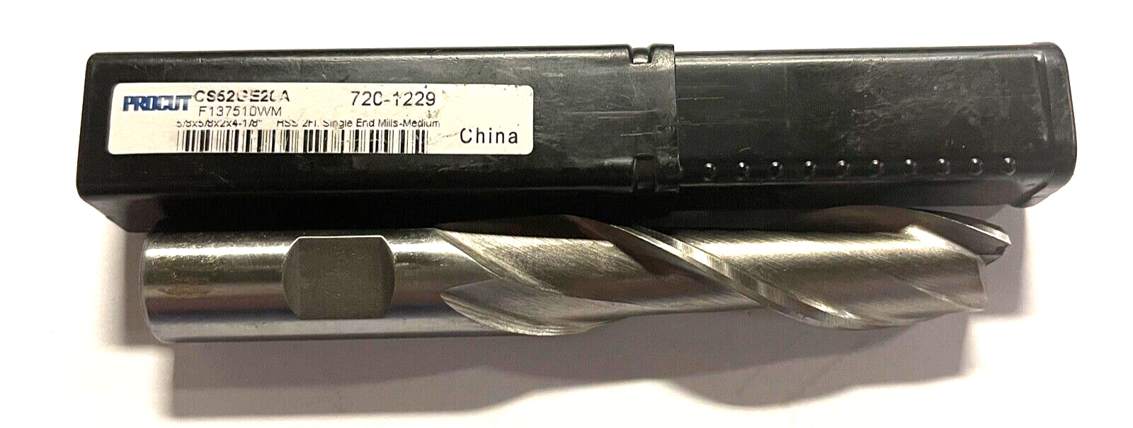 ProCut HSS End mill 5/8" x 5/8" x 2" x 4-1/8" Single End 2 Flute
