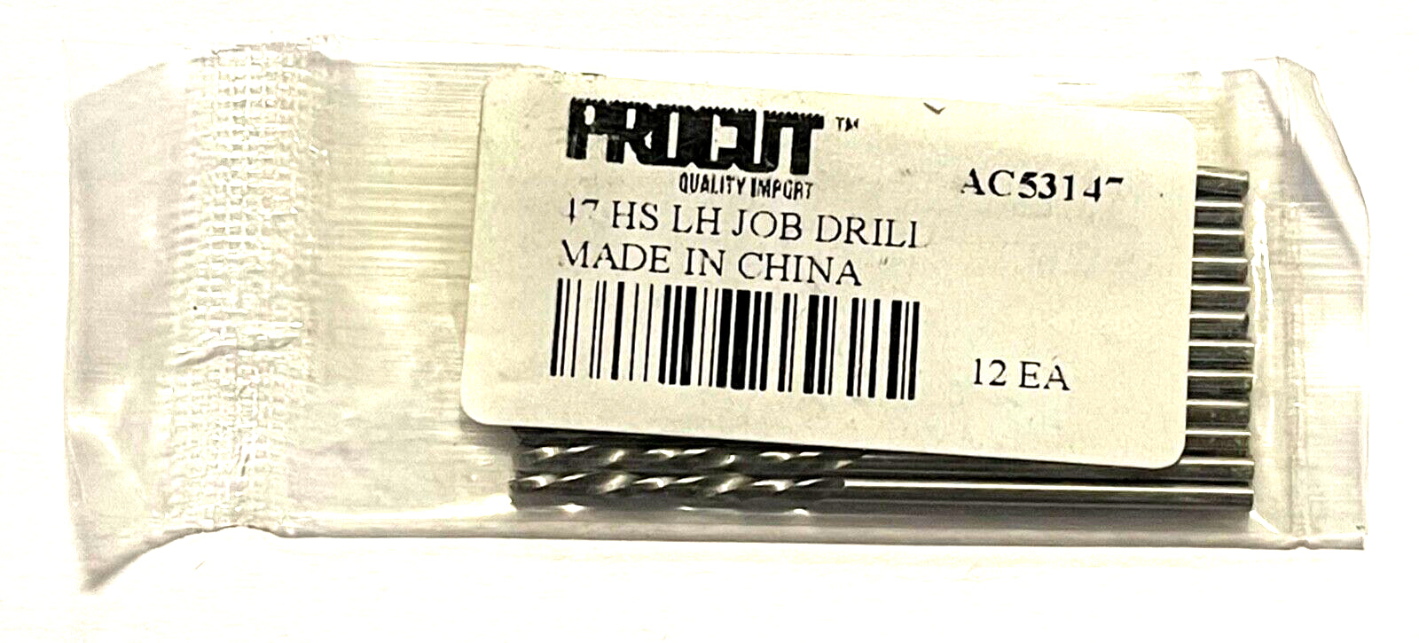 ProCut #47 HSS Drill Bit Left Hand Jobber Length 118° Drill 12 Pack