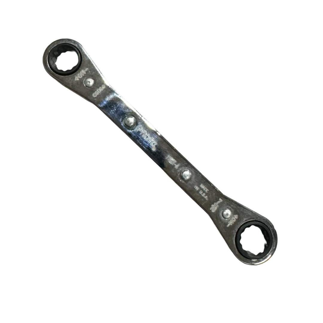 Proto 3/8" x 7/16" Ratcheting Double End Box Wrench Tether Ready 12 Point USA