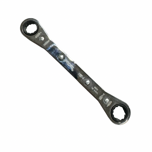Proto 3/8" x 7/16" Ratcheting Double End Box Wrench Tether Ready 12 Point USA