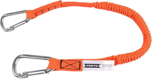 Proto Elastic Lanyard With 2 Stainless Steel Carabiners - 25 lb.