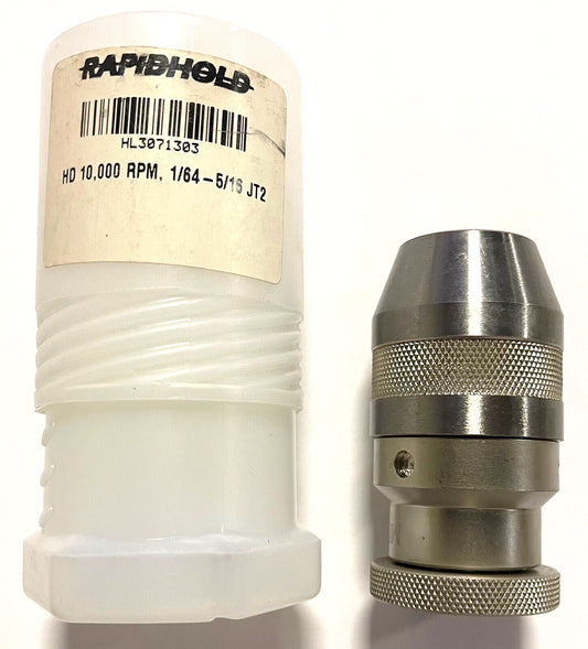 RapidHold 2JT Industrial Keyless Drill Chuck 1/64" to 5/16" Capacity