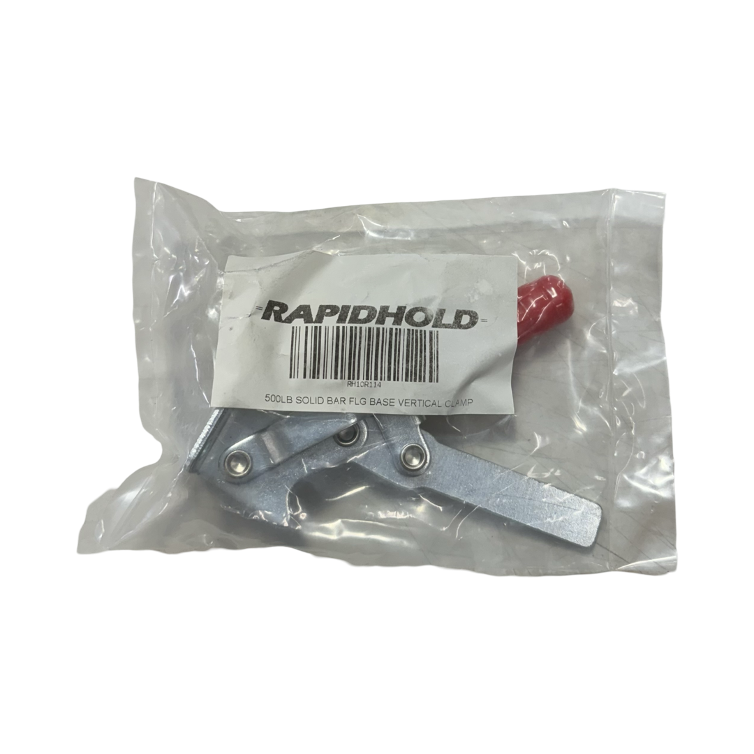 RapidHold 500LB Solid Bar Flange Base Vertical Toggle Clamp