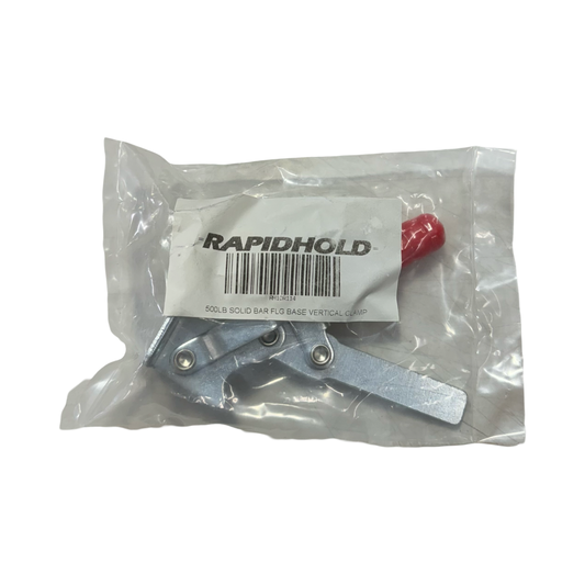 RapidHold 500LB Solid Bar Flange Base Vertical Toggle Clamp