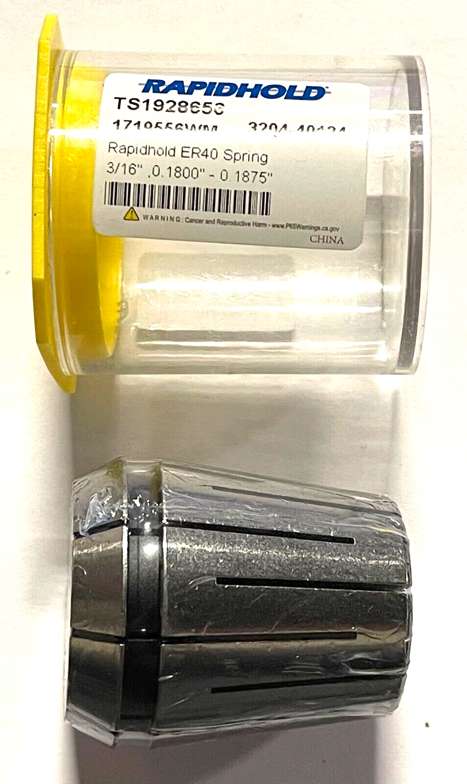 RapidHold ER40 3/16" Steel Sealed Spring Collet