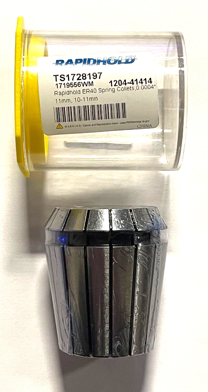 RapidHold ER40 Spring Collet 11mm 0.0004" ER Steel Sealed Collet