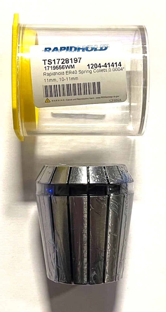 RapidHold ER40 Spring Collet 11mm 0.0004" ER Steel Sealed Collet