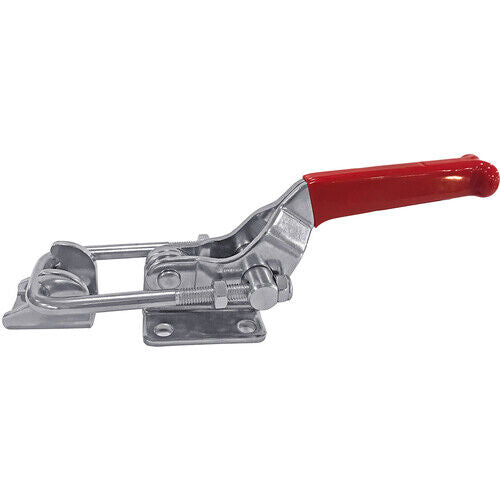 RapidHold Latch Type Toggle Clamp 2000lbs U-Hook Flanged Base Stainless Steel