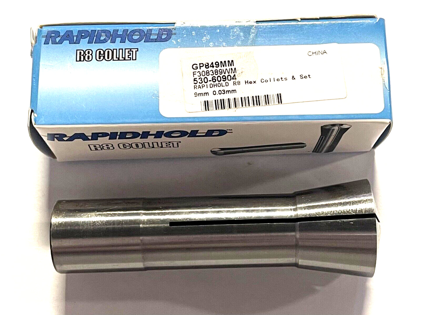 RapidHold R8 Collet 9mm ID Hex Opening