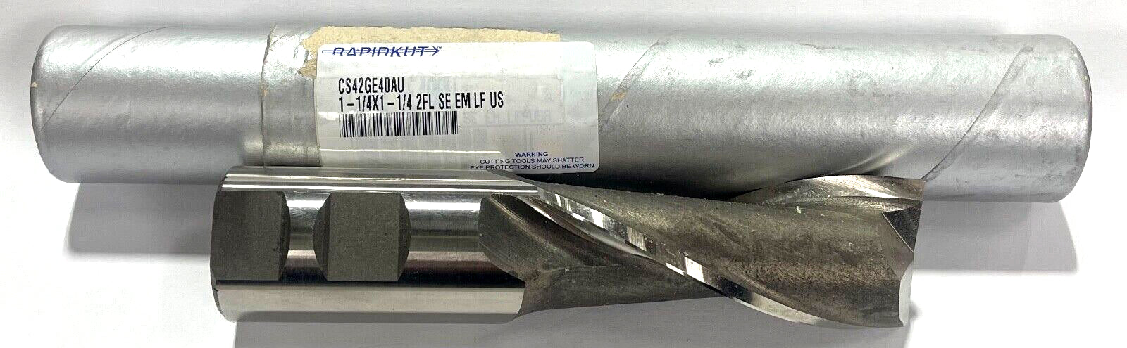 RapidKut 1-1/4" HSS End Mill Long Length 2 Flute USA Made