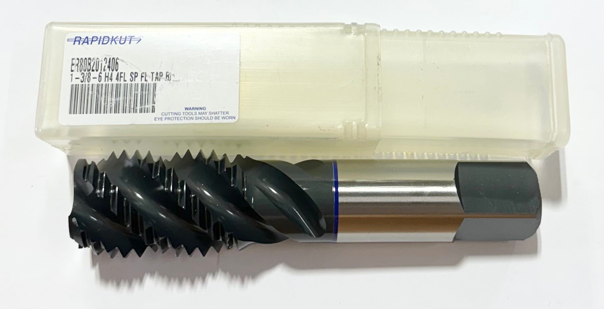 RapidKut 1-3/8"-6 HSS-V Spiral Flute Tap 4 Flute H4 Blue Ring