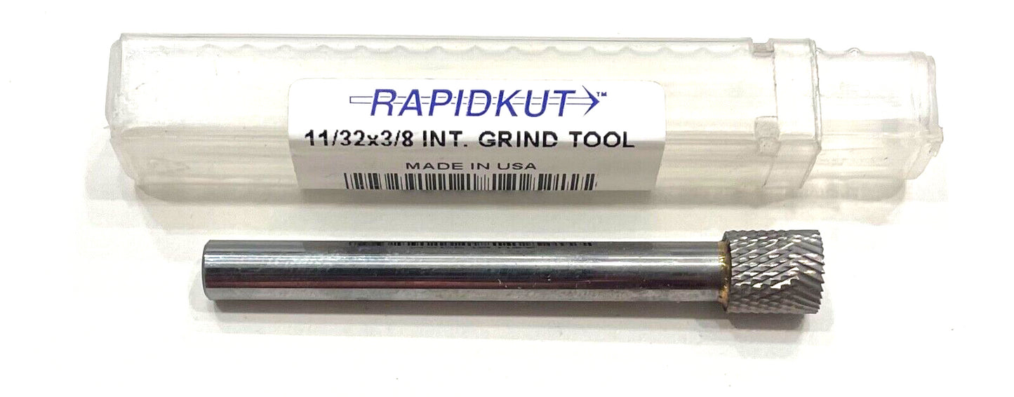 RapidKut 11/32" Carbide Internal Grinding Tool Diamond Cut Cylinder Shape USA