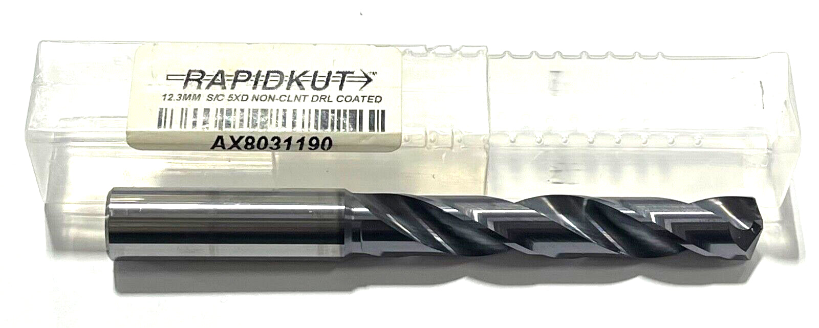RapidKut 12.3mm Solid Carbide Drill 5xD TiAlN Coating 140° Point