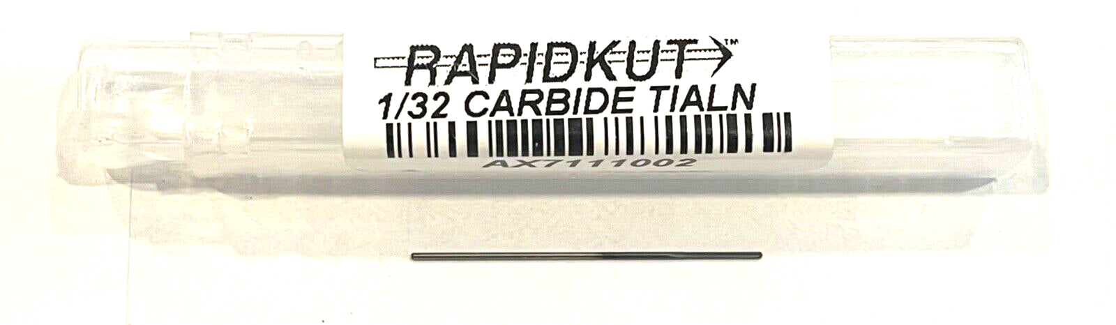 RapidKut 1/32" Solid Carbide Drill TiAlN Coated Screw Machine Length Notched