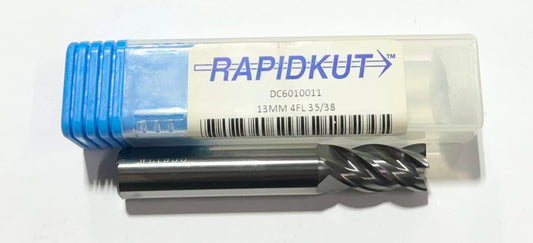 RapidKut 13mm Carbide End Mill 4 Flute High Performance
