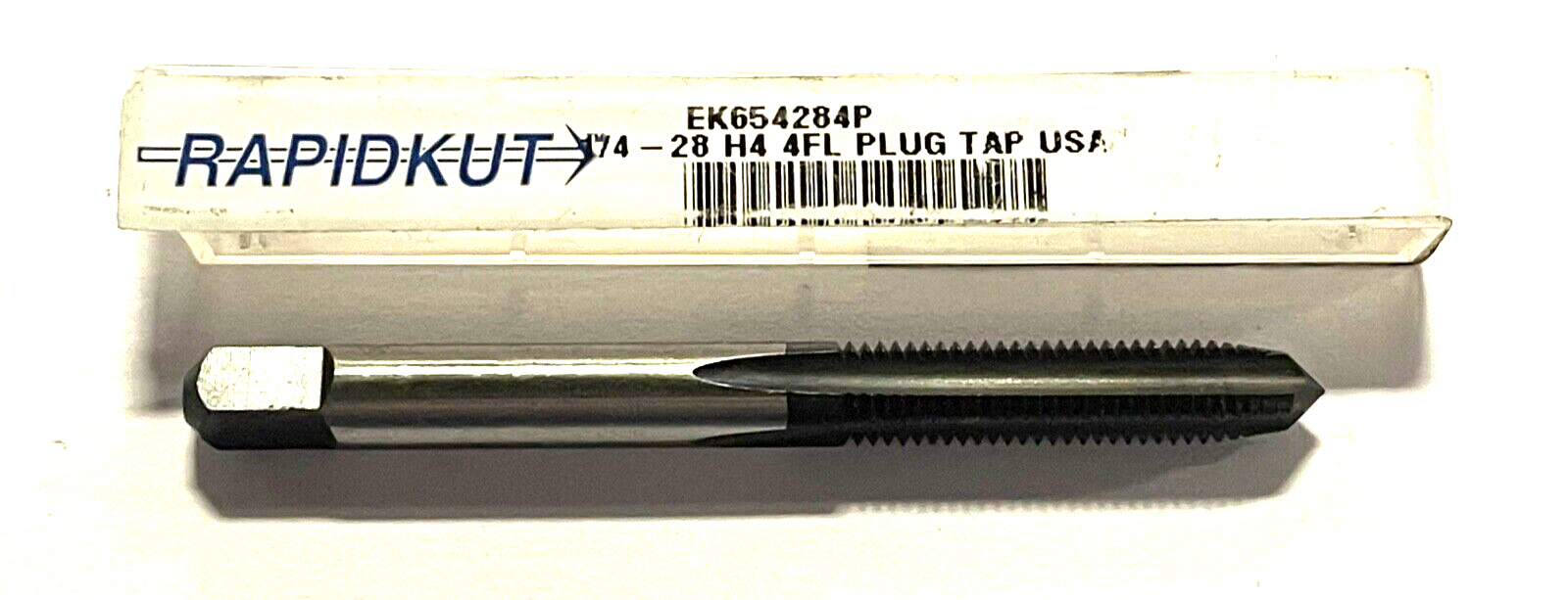 RapidKut 1/4-28 Tap HSS Hand Tap 4 Flute Plug USA Made