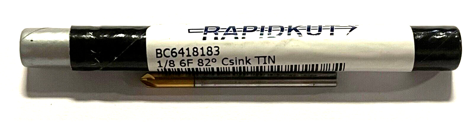 RapidKut 1/8" Cobalt M42 Chatterless Countersink Tin Coated 6 Flute 82Â° USA