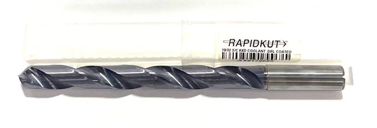 RapidKut 19/32" Solid Carbide Drill 8xD TiAlN 140° Coating Coolant Thru Drill