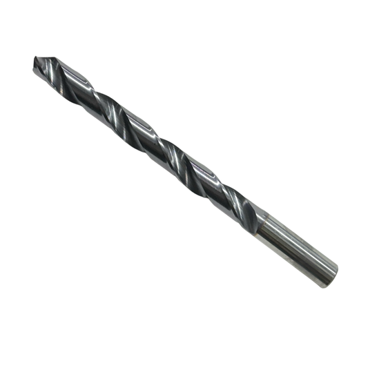 RapidKut 19/32" Solid Carbide Drill 8xD TiAlN Coated 140° Point 2 Flute
