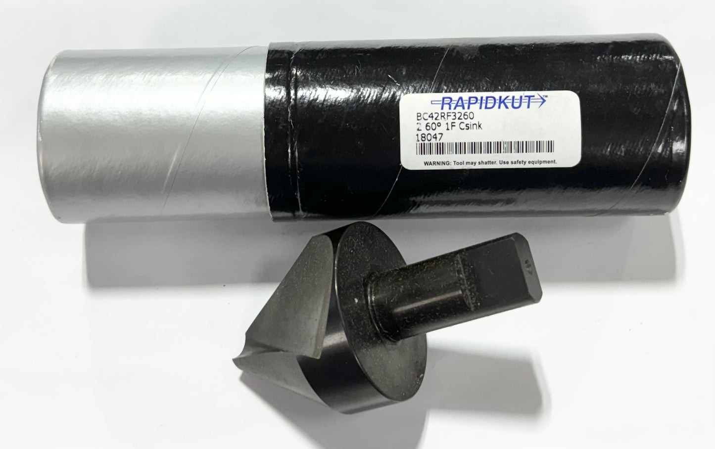 RapidKut 2" HSS 1 Flute Countersink 60° 3/4" Shank