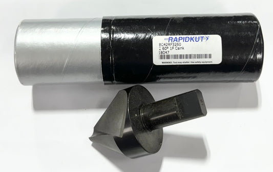 RapidKut 2" HSS 1 Flute Countersink 60° 3/4" Shank