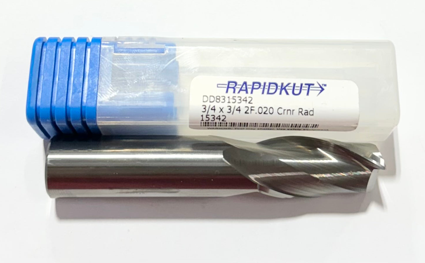 RapidKut 3/4" Carbide End Mill .020 Corner Radius 2 Flute USA Made