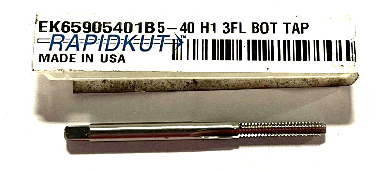 RapidKut 5-40 HSS Hand Tap 3 Flute H1 Bottoming Tap USA Made