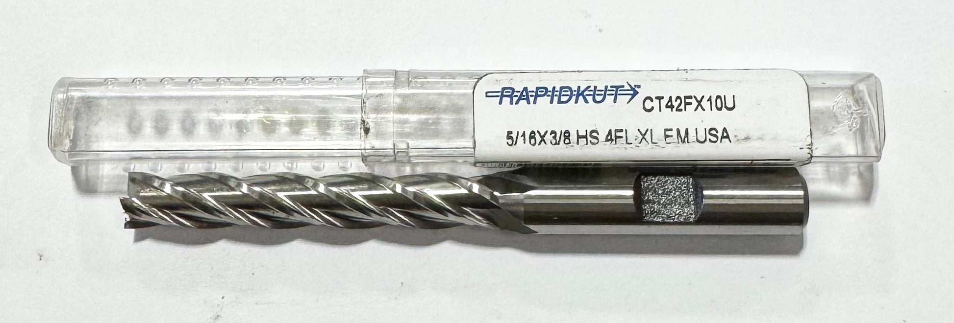 RapidKut 5/16" HSS End Mill Extra Long 4 Flute USA Made