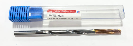 RapidKut 5/16" Solid Carbide Drill 16xD Coolant Thru High Performance ZrCN
