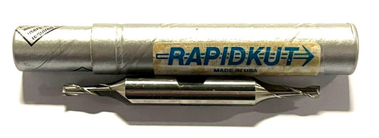 RapidKut 5/32" Cobalt M42 Double End Mill 2 Flute USA Made