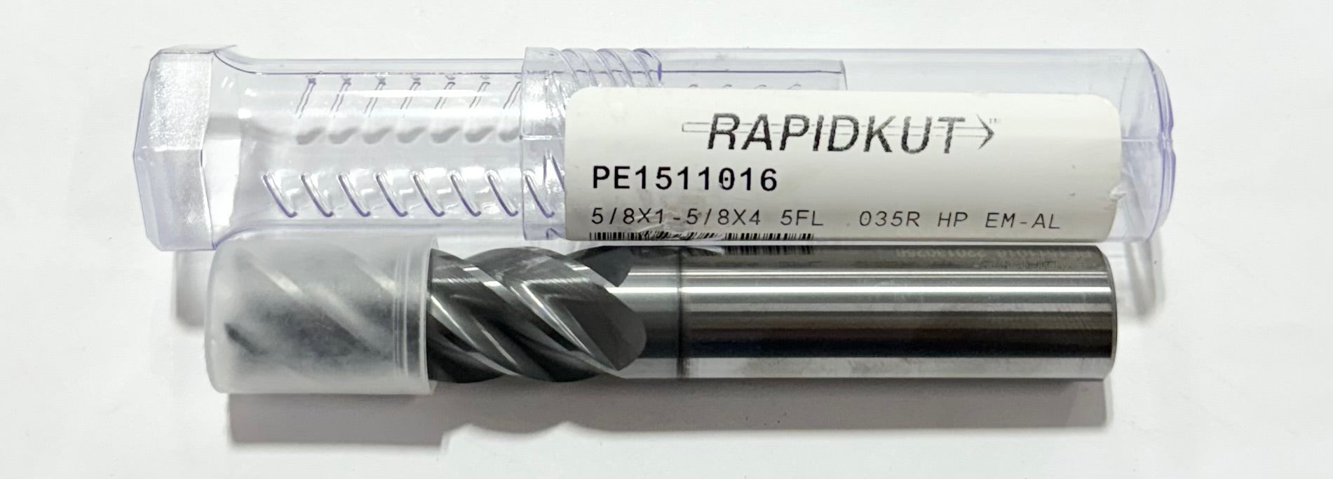 RapidKut 5/8" Carbide End Mill 5 Flute .035" Radius AlCrN High Performance