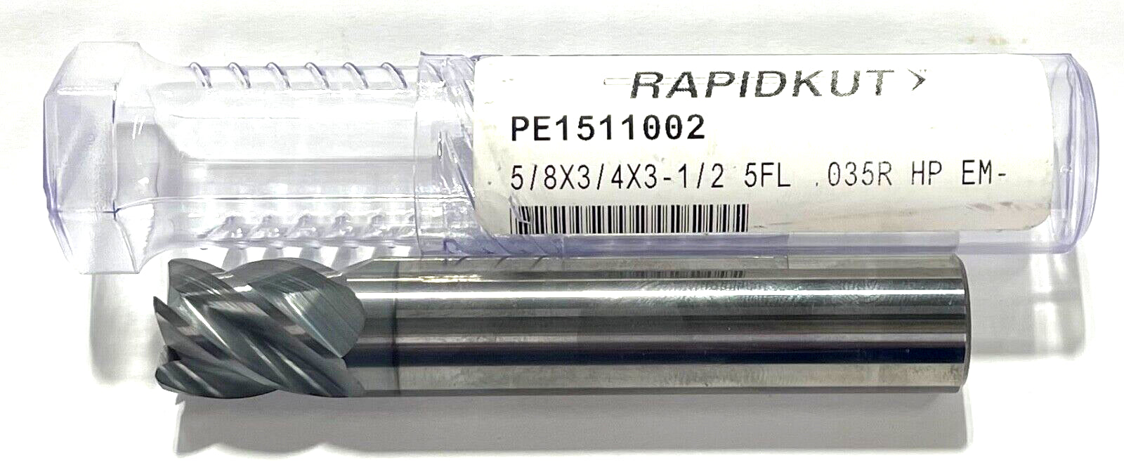 RapidKut 5/8" Carbide End Mill AlCrN Coating .035 Radius 5FL High Performance